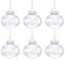HEIBTENY Lot de 12 boules de Noël irisées de 6 cm de diamètre - En plastique transparent - Pour décoration de Noël - Avec suspension - Boules de Noël - Décoration de Noël (6 pièces)