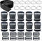HUAZIZ 10 Stück Steckverschluss für 38 mm Gurtband, Adjustable Side Release Plastic Buckles, 10 Stück Metall D Ring Schnalle 38mm für Paracord Armbänder Hunde-Halsband Rucksacke Schwarz