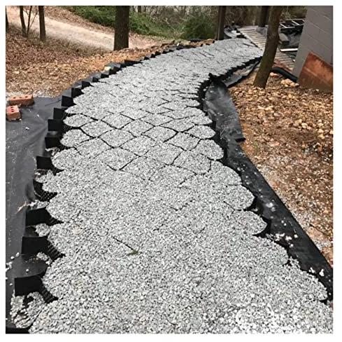 Robuster Bodengitter-Stabilisator für Gehwege / Auffahrt, 5 cm hoch, für Terrasse, Wege, Gras, Felsen, Grün, 5 x 8 m