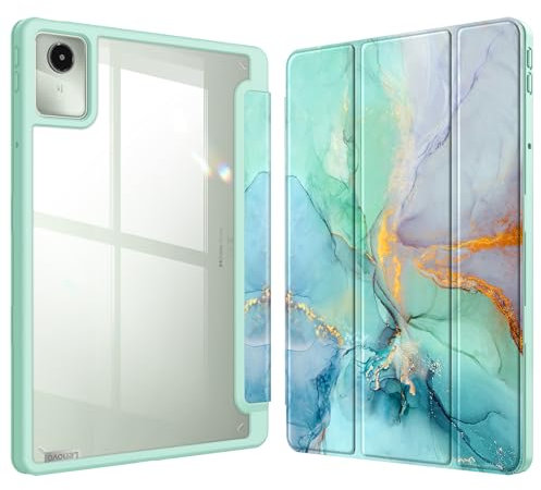 Fintie Funda híbrida con soporte para bolígrafo para Lenovo Tab M11 (TB330) de 11 pulgadas 2024, funda resistente a los golpes con carcasa rígida transparente en la parte posterior, no para Lenovo Tab