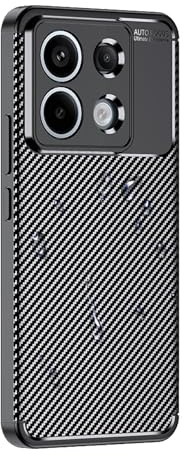 LBH Handyhülle Carbon Look für Xiaomi Redmi Note 13 Pro 5G Schutzhülle Karbon Handy Case Slim Cover Bumper Schutz Hülle Kratzfest Stoßfest rutschfest FusionGuard Pro Schwarz