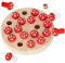 KICHOUSE 1 Set Chess Memory Matching Chess Chess Match Early Education Chess Interactive Plaything Wood Chess Chess Plaything Educational Wooden Red
