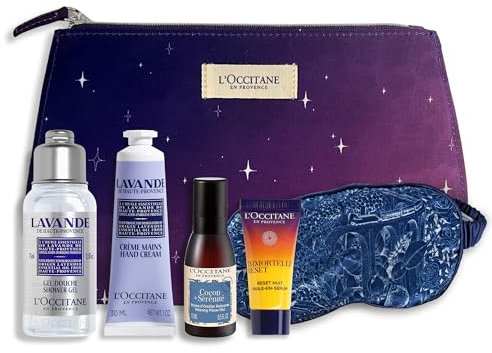 L'OCCITANE Beauty Sleep Collection, Luxury Sleep & Mini Essentials, Overnight Hydration & Anti-Aging, Premium & Clean Beauty Gift Set for All Skin Types