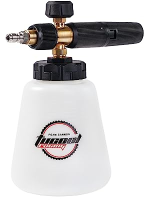 Tucool Racing Foam Cannon – Lancia per idropulitrice regolabile Quick Connect da 6,35 mm, schiuma spessa e ricca, compatibile con Karcher K1700, K1800 e altri (bianco)