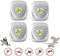 AILEDA Répulsif pour animaux mauvaises herbes à ultrasons – Lot de 4, répulsif à ultrasons pour souris professionnel pour intérieur borne pour moustiques, moustiques, rats, insectes, cafards