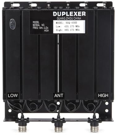 DOSERTY 6 Steckplätze, Buchse, 50 W, UHF400-470 MHz, anpassbare Frequenz, tragbares Duplexer-Zubehör, Repeater, Duplexer
