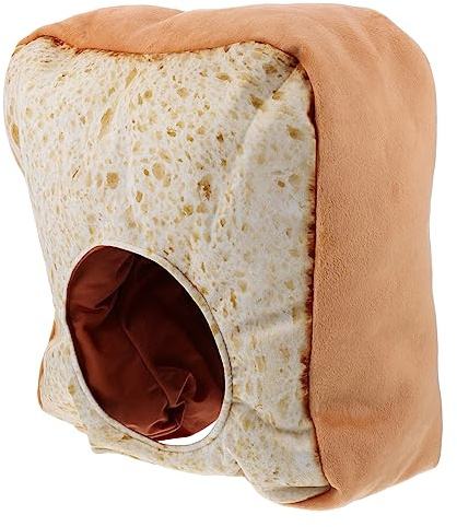 PP Baumwolle Toastbrot Hut, Kopfbedeckung Weiche als Cosplay Requisite | Lustige Brotkappe, Plüsch Cosplay Spielzeug, Selbstgemacht Fotografie Kappe für Party und Alltag