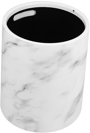 DEARMAMY Poubelle Sans Couvercle Plastique Motif Marbre Corbeille à Ordures Stable et Facile à Nettoyer pour Cuisine Salle de Bain Chambre et Bureau Conteneur Pratique pour Maison et