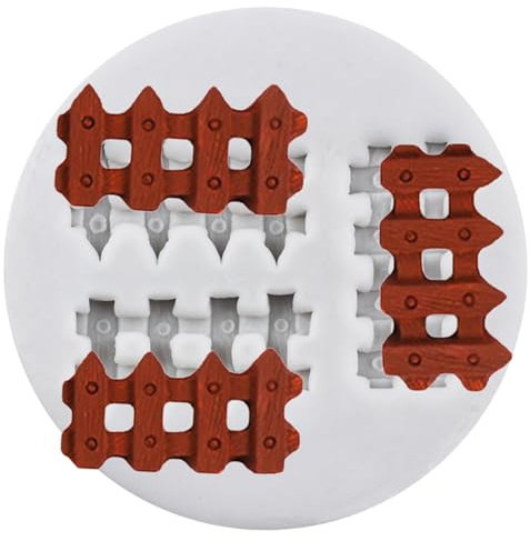 Sijiangmold Stampi in silicone per staccionata da giardino, stampo per fondente per torte, cioccolato, cupcake, caramelle, argilla polimerica, pasta di gomma