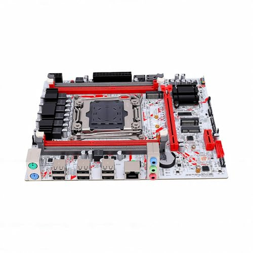YUEHISY X99 Micro ATX Gaming Mainboard LGA 2011-3, Unterstützt Xeon E5 V3 V4 CPU, 4-DIMM DDR3 128 GB, M.2 NVMe & NGFF