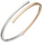 Armreif Armband mit Scharnier offen oval 925 Silber Rotgold vergoldet bicolor