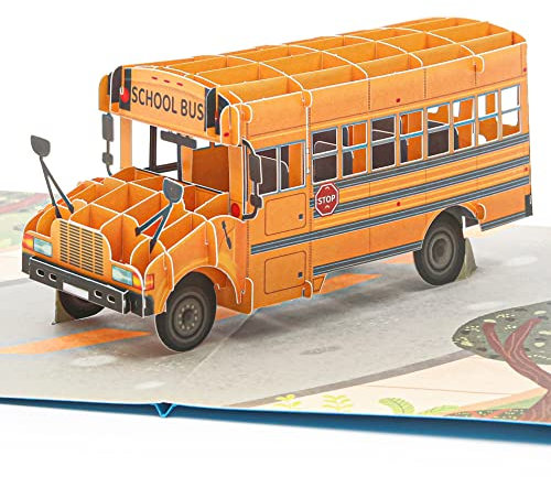 Liif Schulbus Pop Up Karte 3D Bus Pop Up Karte Pop Up Karte für alle Anlässe Geburtstag Kinder Glückwunsch zurück Schule Geschenk