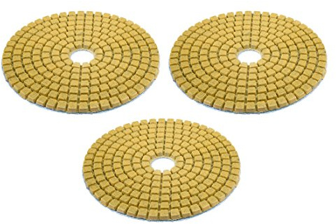 Sourcingmap Diamond Polishing Sanding Grinding Pads Discs 4 Inch Grit 50 3 Pcs for Granite Concrete Stone Marble