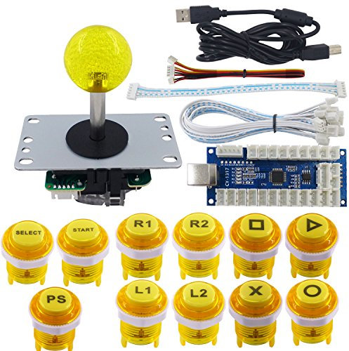 SJ@JX Arcade Game LED DIY Kit Arcade Joystick Zero Delay PS3 USB Encoder PS4 Controller Arcade LED Button Mechanical Keyboard Switch