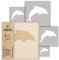 NAKLEO Schablonen Malen für Kinderzimmer, 5 Stück Set 9x9 bis 34x34cm Delphin Ozean Tier, Wiederverwendbare Kunststoff Malvorlage Raumdekoration, Basteln DIY Wand Möbel Papier Stoff