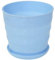 sourcing map Pot de Fleur Pot de Plante avec Plateau ière Décor Intérieur Bureau Bande plastique Bleu ciel hauteur 11.5cm