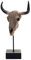 Mendler Deko Standfigur Kuhschädel HWC-D30, Stierkopf Bulle Tierkopf Kuhkopf Trophäe mit Trival, Polyresin 47x30x12cm