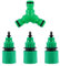 kungfu Mall Garden Water Hose Quick Connector Kits 1 PC Three-way connector Water diverter Snap On Hose Splitter + 3 PCS 3/8 Micro Hose Connector