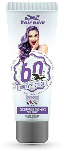 Hairgum Sixty's Color Semi-permanente Haarfarbe, Pflaume, 60 ml