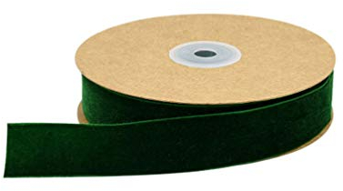 EXCEART 10m Samtband Schleifenband Zierband Verpackungsband Geschenkband Schmuckband zum Nähen Dekoration für Haarschmuck Kranz Deko DIY Schleife Bogen Hochzeit Tischdeko 2,5cm Dunkelgrün
