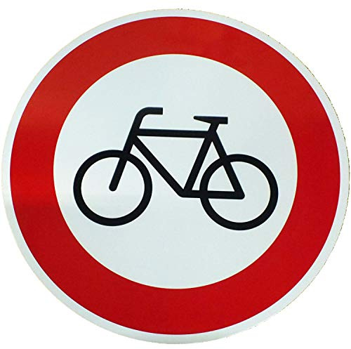 BauSupermarkt24 ORIGINAL Verkehrszeichen Nr 254 * Verbot für Radverkehr * Verkehrsschild Schild RA1 RAL-Gütez. Folie Typ 1 Strassenschild Verkehrszeichen Fahrrad Zweirad Durchfahrt Verbotsschild