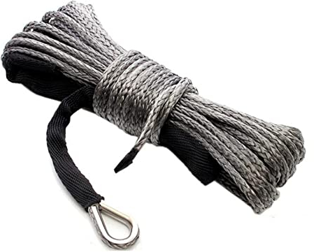 Umisu - Cable de vaina para ATV UTV SUV Camping-Car barco 4x4 con funda protectora y gancho para cabrestante (7700 lbs, 6 x 15 m)