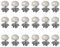 Amosfun 20pcs Brosche Knöpfe Pearl Shirt Buttons Vertuschen Button Pin Kleine Verhindern Versehentliche Exposition Tasten für Kleidung Kleid Lieferungen Farbe 2