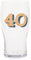 Maturi Gold 40th Birthday Beer Pint Glass - 570ml / 1 Pint