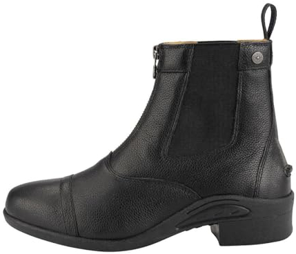 »Ultima FZ Soft« | Reitschuh mit YKK Reißverschluss vorne | Weiches Oberleder | Jodhpur-Boots mit Komfort-Einlegsohle | Schlupf-Reit-Schuh | Echtleder Reit-Stiefelette | Markenartikel - Schwarz 42