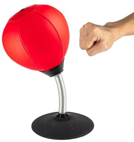 Stress Buster Desktop Punching Bag - Suctions to Your Desk, Raipoment Heavy Duty Stress Relief Ball, Funny Gifts for Boss or Coworker, Perfect for Kids and Adults