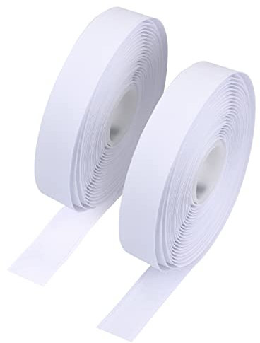 mumbi Klettband selbstklebend, Klett bestehend aus Haken und Flausch, Klettverschluss extra stark, 16mm x 10 Meter, Weiß