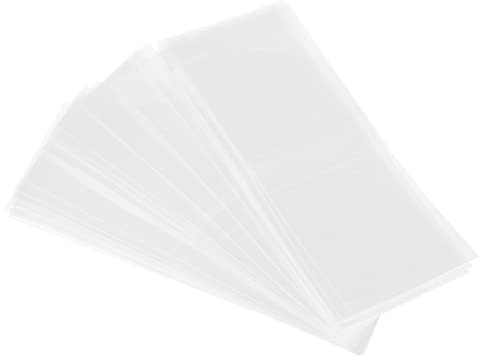 PATIKIL 400Pack Perforierte Folie PVC Schrumpfband für Kappe 1.69 zu 1.81 75x30mm Klar