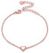 925 Sterling Silver Bracelets Rose Gold Heart Bracelet for Women Ladies Shiny Silver Hand Bracelets Can Custom
