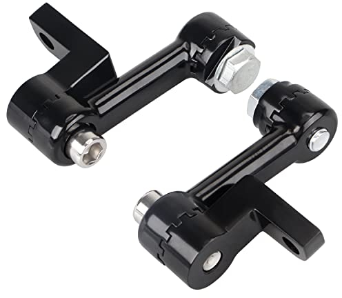 BID4ZE 1 Paar Trittbrett-Pedalhalterungen Adapter für Harley Harley Sportster Softail Fatboy Heritage Springer FLSTS FLSTF Schwarz