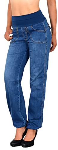 ESRA Damen Jeans Hose Haremshose Pumphose Boyfriendhose Boyfriend Jeanshose J132