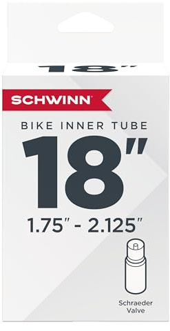 Schwinn Unisex-Erwachsene 18 x 1,75-2,125 Fahrradschlauch, Schwarz, 18 x 1.75-Inch-2.125-Inch