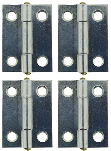 4 x Scharnier verzinkt gerollt 31,5 x 22,5 mm schmale Ausführung Möbelscharnier Türband