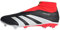 adidas Predator League Laceless Firm Ground Football Boots, Botas de fútbol Unisex Adulto, Core Black/Cloud White/Solar Red, 43 1/3 EU