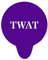 Twat Coffee Stencil. Sweary Gifts Purple Acrylic Funny Reusable Barista Cappuccino Cocktail Cupcake Cake Art Stencils (Stencil)