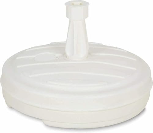 Aggloz | 1.8M Parasol Garden Umbrella Sun Shading | UV Protective Polyester Canopy | Crank Mechanism | Tilting Garden Parasol | Garden Sunshade Umbrella | Green (WHITE - BASE)