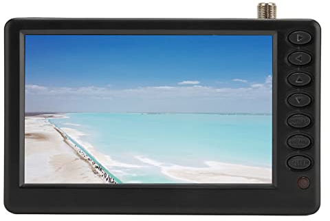 5 Pouces Portable TV Rechargeable 1080P Mini Télévision Numérique EU Plug