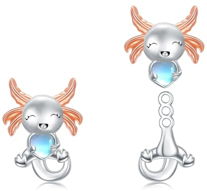 925 Sterling Silber Axolotl Ohrringe Ohrstecker Schmuck Geschenke für Damen Mädchen (Axolotl)
