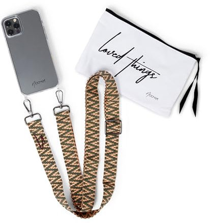 NOOMYA® Premium Fashion Handykette | Set Handyhülle für iPhone 15 MAGSAFE & Handyband Thyme to Shine | Handygurt zum Umhängen | Necklace Hülle mit Band | Set Wechselband mit Case | Geschenk