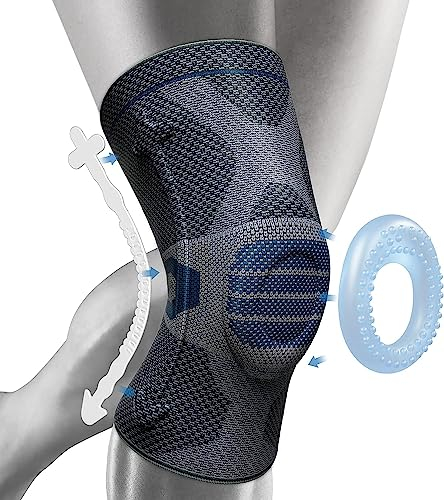 NEENCA Kniestütze, Komprimierte Kniebandage mit Patella Gel Pads & Feder Seitenstabilisatoren, Medizinischer Knieschützer für Laufen, Meniskusriss, Arthritis, Gelenkschmerzlinderung, ACL, Erholung