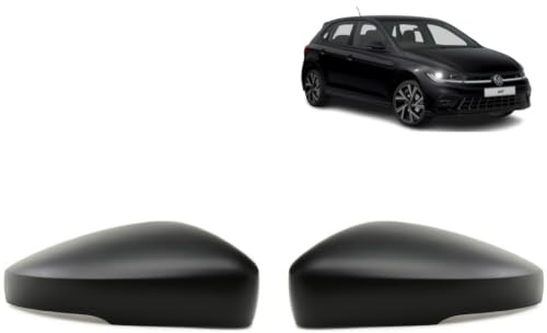 (2er-Set) Spiegelkappe außen kompatibel mit VW Polo, UP!, Citigo | Links (Fahrerseite) und rechts (Beifahrerseite), OEM 6R0857537C