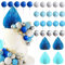Blue Cake Decoration Blue Silver Balls Cake Topper Baby Shower Cake Decoration for Wedding Bridal Shower Birthday