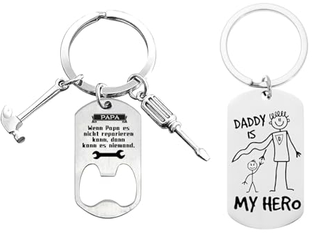 Vatertagsgeschenke für Papa Flaschenöffner Schlüsselanhänger, Bester Papa Vatertag Geschenke Geburtstag für Papa, Vatertagsgeschenk Geburtstagsgeschenk Geschenkideen Weihnachtsgeschenke für Papa