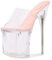 20CM/7.87IN Frauen Sexy High Heels Stiletto wasserdichte Plateau Sandalen Hochzeitsparty High Heels Schuhe Pole Tänzerin Strandsandalen Größen 35-43,Rosa,41 EU