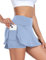 Tennisrock Damen Sport Tennis Rock Sommer Rock Tenniskleid Minirock Faltenrock Wanderrock Golfröcke Sommerrock Laufrock Laufen Skater Plisseerock 2 in 1 Skorts Himmelblau M