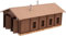 NOCH® Lokschuppen „Bergün“ Lasercut Bausatz mit 3D-gedruckten Teilen, 13,9 x 8,4 cm für die Spurweite N perfekt für Modellbahn und Diorama
